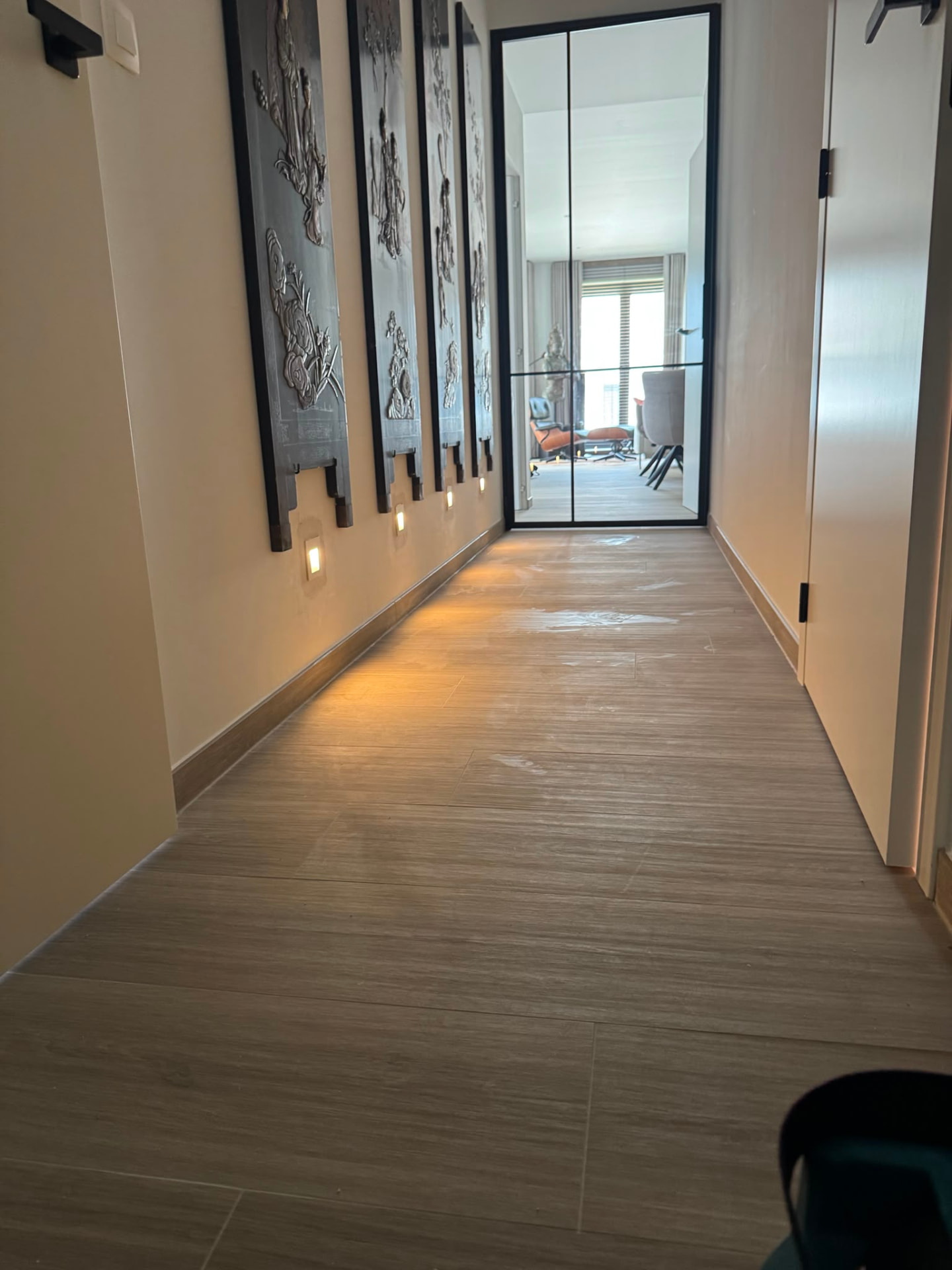 Inbouwverlichting in gang