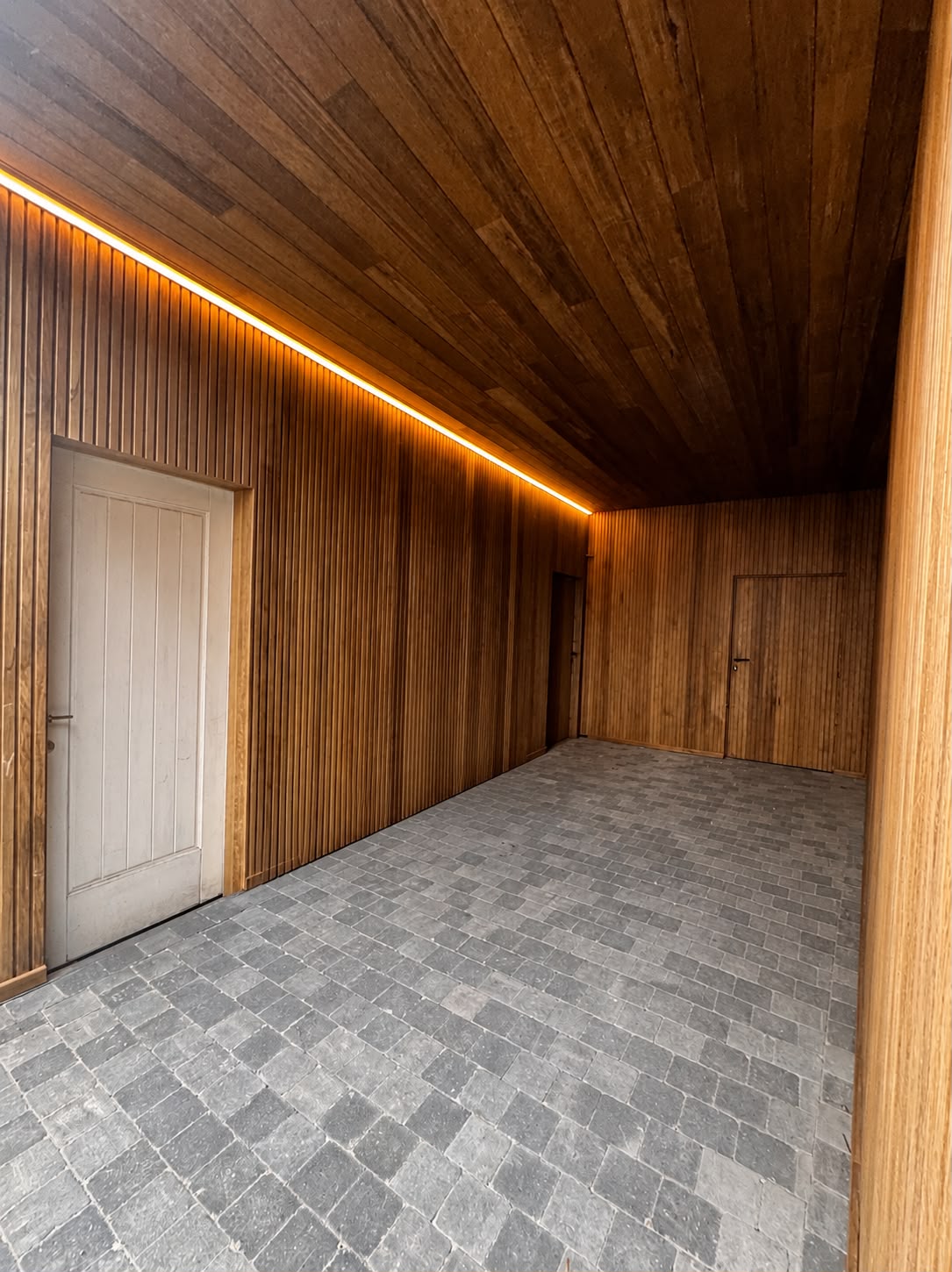 Sfeerverlichting in carport