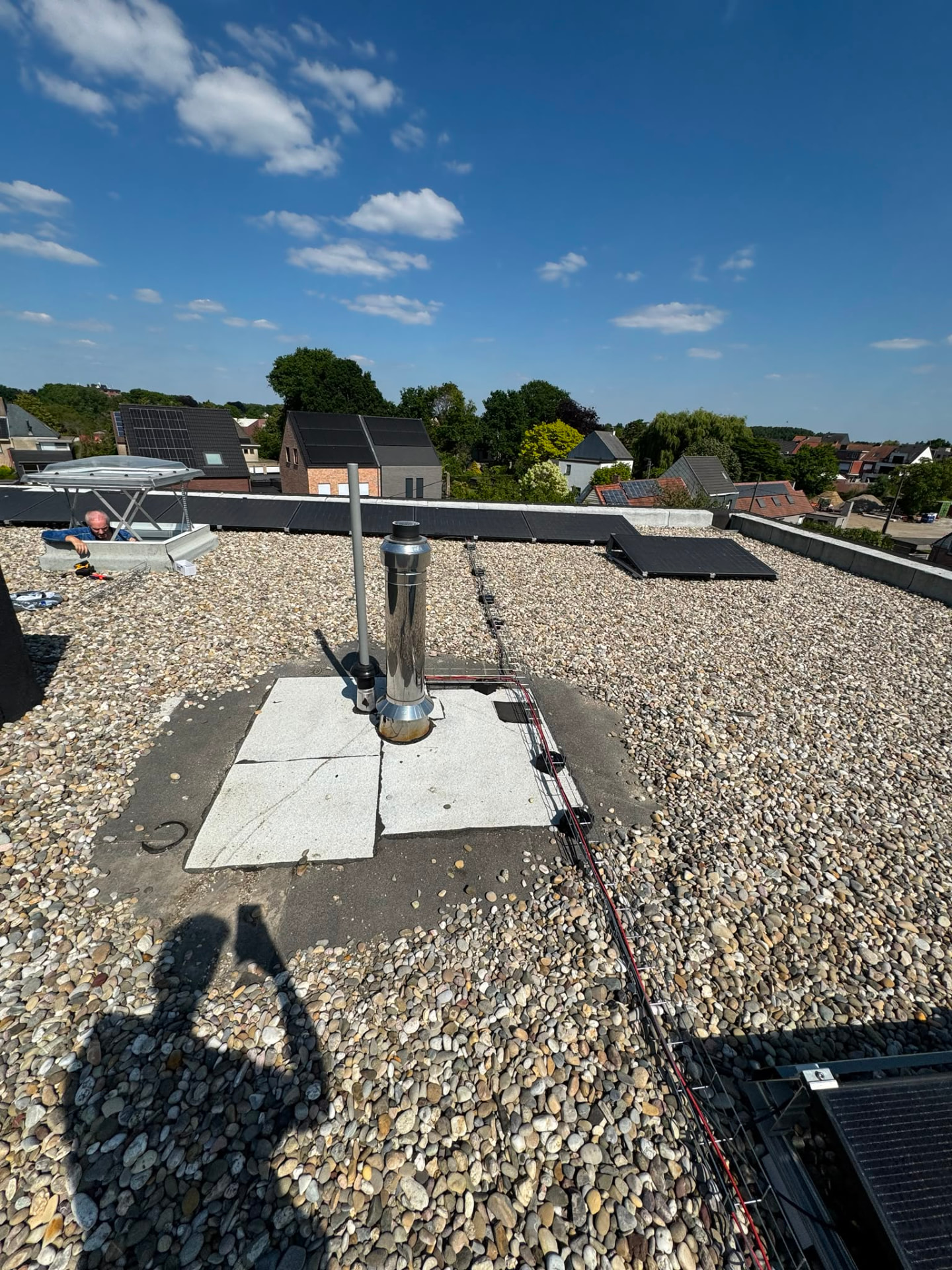 Zonnepanelen op plat dak